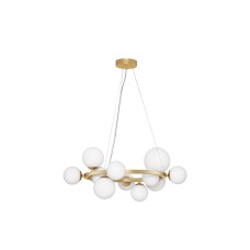 9028856 Висечка светилка ODILLIA LED 11XG9 Златен Метал и Опално Стакло Nova Luce 